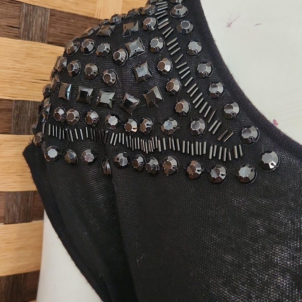 Bebe embellished shoulder top